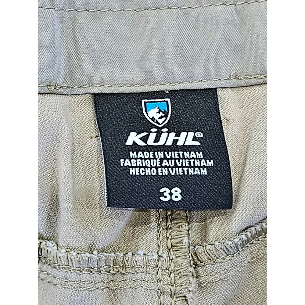 Kuhl Mens Khaki Tan Renegade Hiking Cargo Shorts Size 38‎ Outdoor Casual
